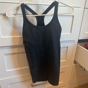 Ebb LULU Black Ribbed Women's Tank Top